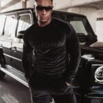 Komplet welurowy męski Beryl Ola Voga czarny