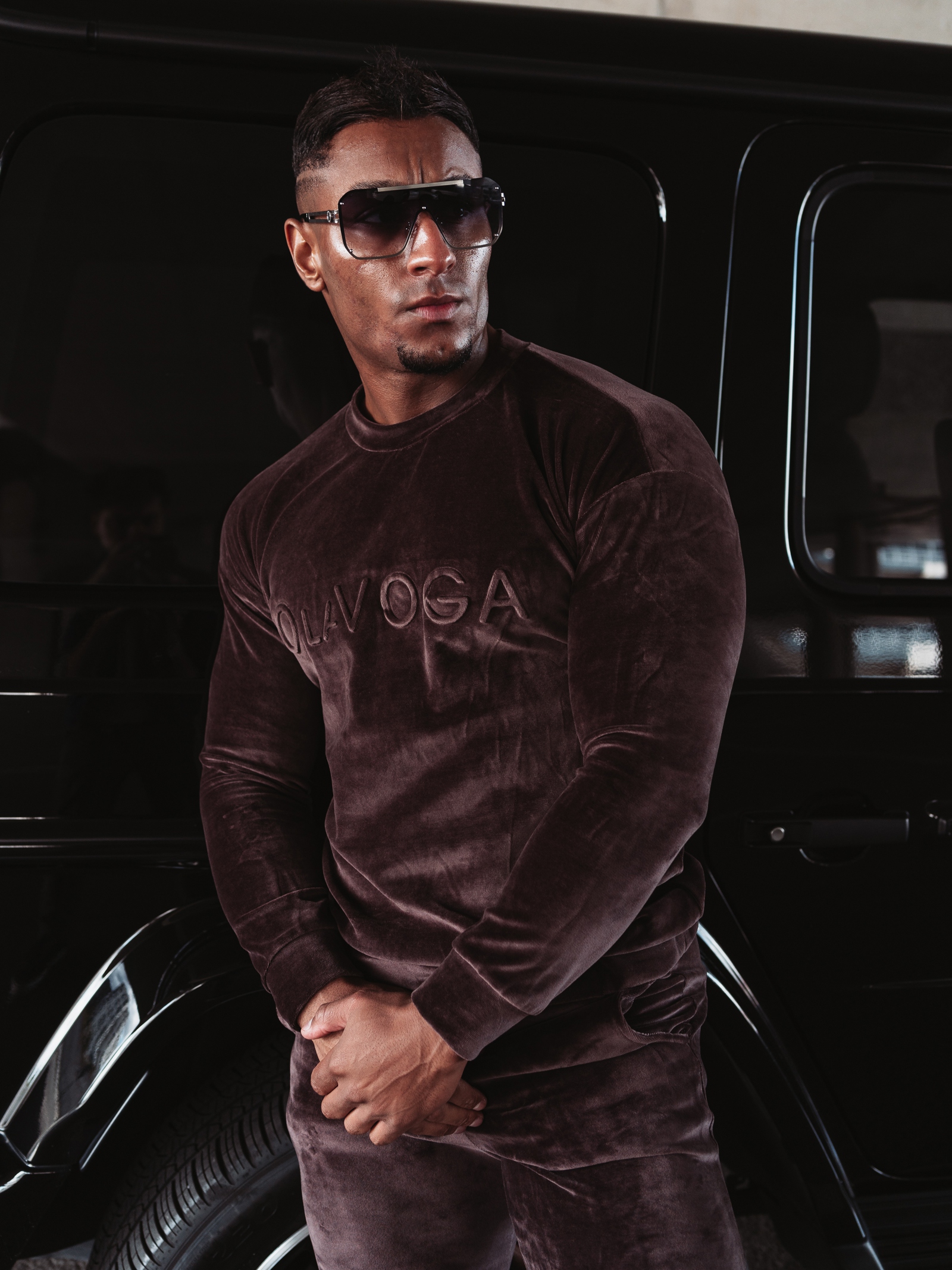 Komplet welurowy męski Beryl Ola Voga brązowy Komplet welurowy męski Beryl Ola Voga brązowy