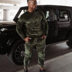 Komplet welurowy męski Beryl Ola Voga khaki