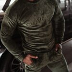 Komplet welurowy męski Beryl Ola Voga khaki