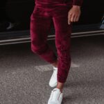 Komplet welurowy męski Beryl Ola Voga bordowy