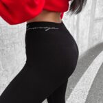 Legginsy prążkowane Clasic 2023 Ola Voga czarne