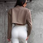 Legginsy prążkowane Clasic 2023 Ola Voga ecru