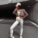 Legginsy prążkowane Clasic 2023 Ola Voga ecru