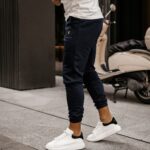 Spodnie dresowe męskie logowane Stratos Ola Voga granatowe