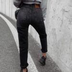 Spodnie jeansowe damskie klasyczne Lastro Ola Voga czarne