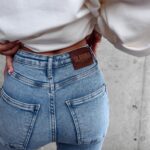 Spodnie jeansowe damskie fit mom Future Ola Voga niebieskie