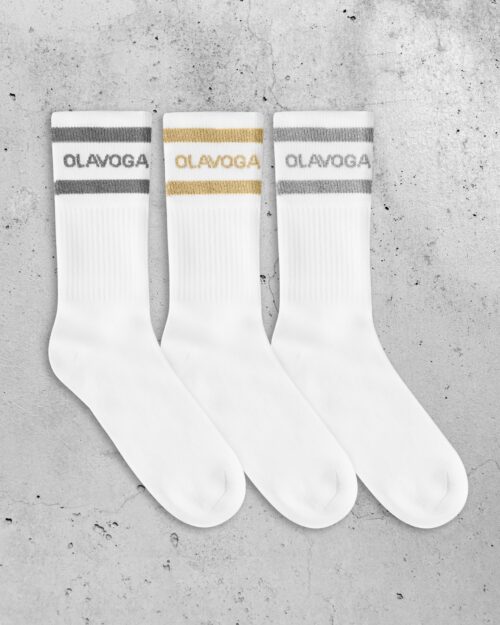 3-PAK Skarpetek bawełnianych Carto 2023 Ola Voga biały