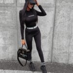 PREORDER Legginsy wyszczuplające logowane Legra 2023 Ola Voga czarne