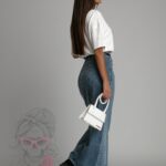 T-shirt oversize top z kieszonką YouRock biały