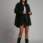 Koszula jeansowa oversize Marina czarna