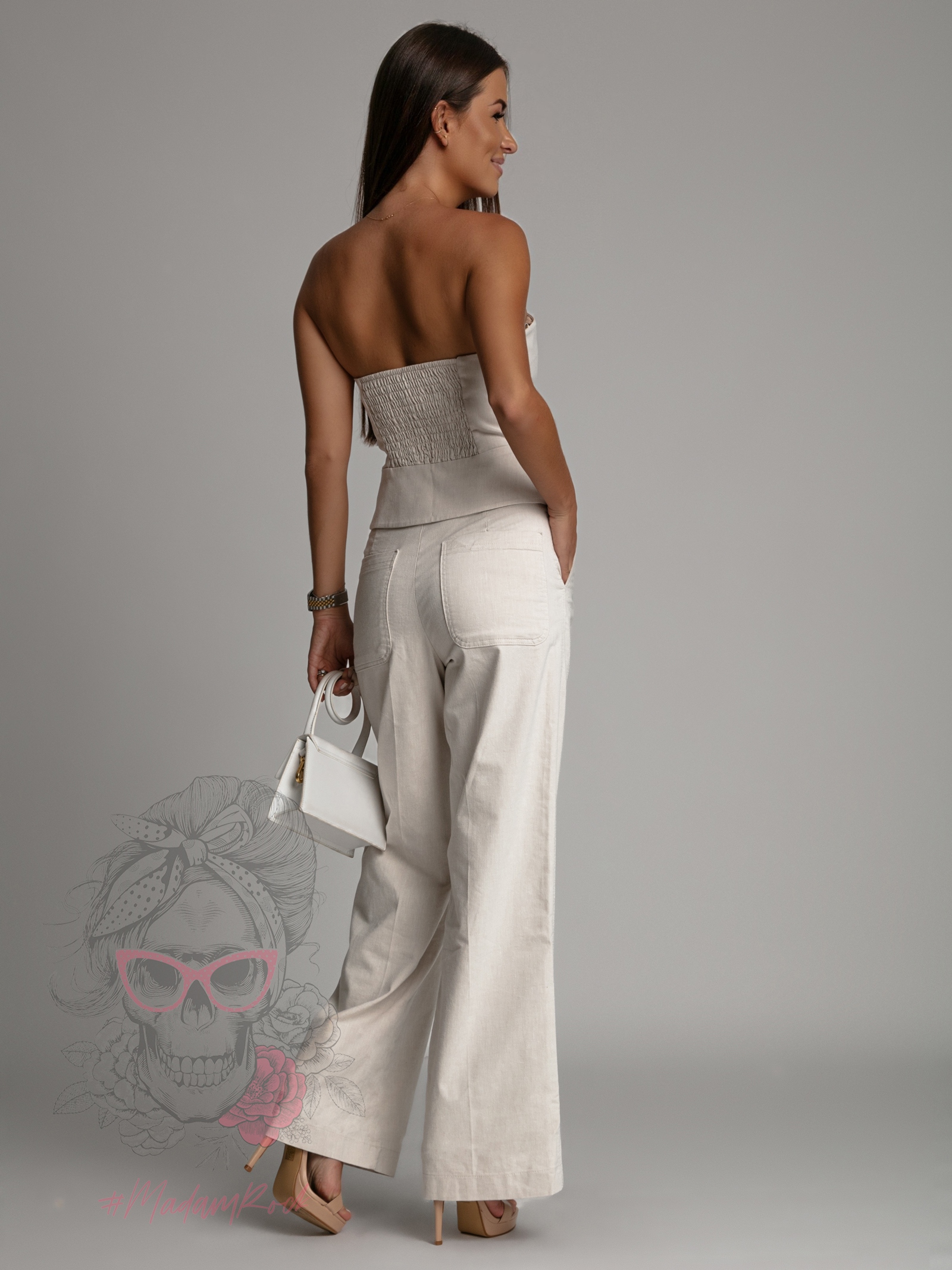 Komplet elegancki gorset + spodnie Nabel beżowy Komplet elegancki gorset + spodnie Nabel beżowy