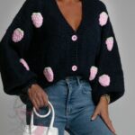 Sweter rozpinany Berry granatowy