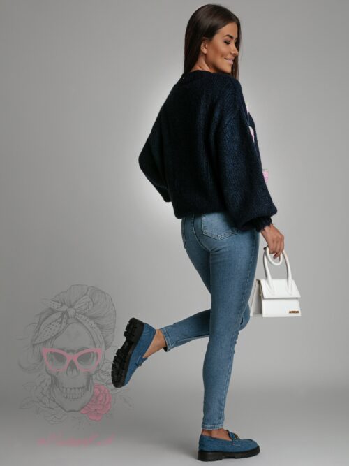 Sweter rozpinany Berry granatowy