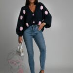 Sweter rozpinany Berry granatowy