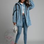 Spodnie jeansowe rurki Stylos niebieskie