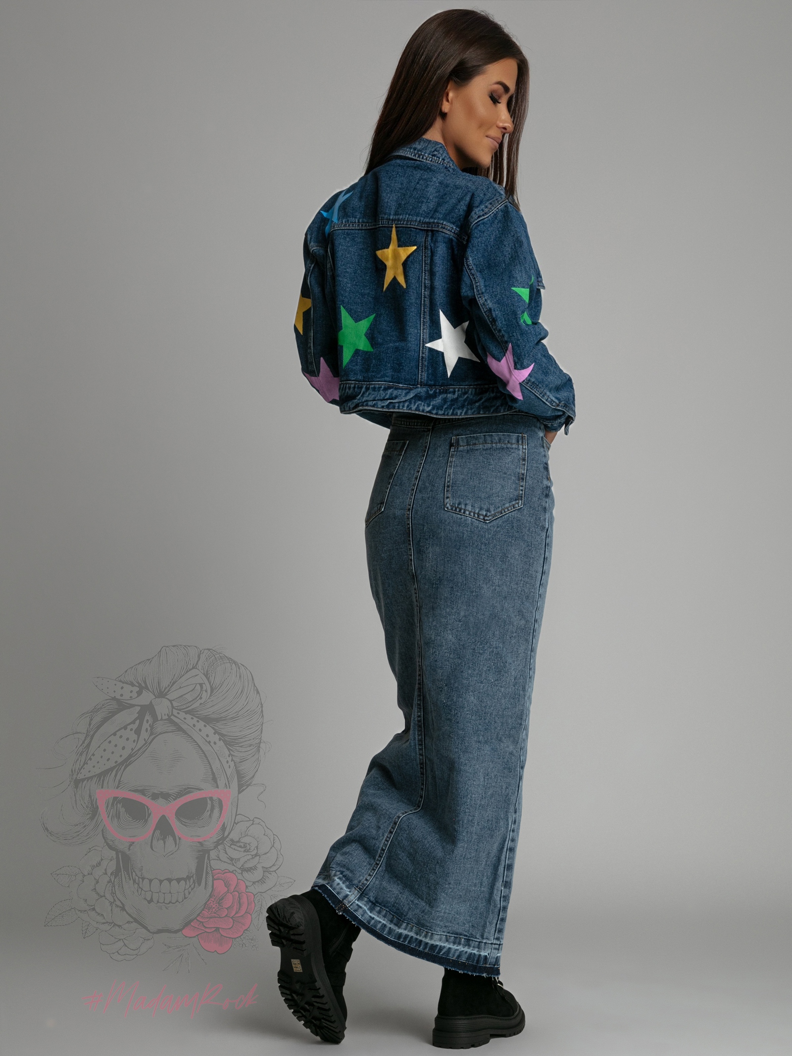 Katana jeansowa w gwiazdy Starsy granatowa Katana jeansowa w gwiazdy Starsy granatowa