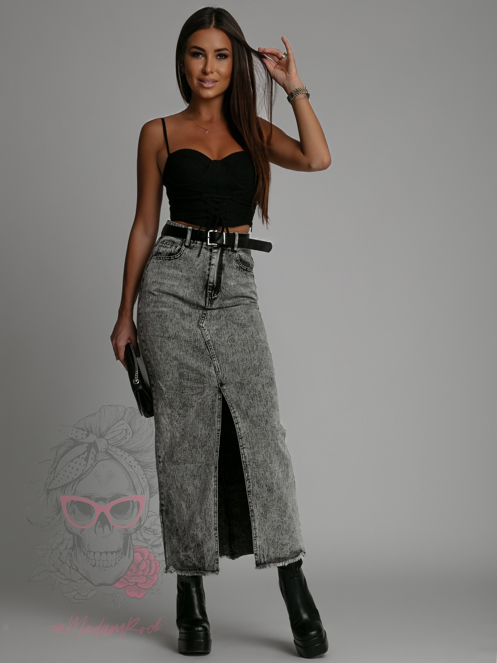 Top gorset Moko czarny