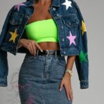 Top krótki Madam Yoga neonowy zielony