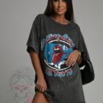 T-shirt dekatyzowany Rolling Stones II szary