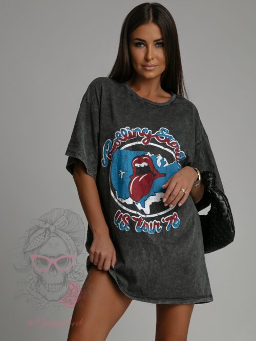 T-shirt dekatyzowany Rolling Stones II szary