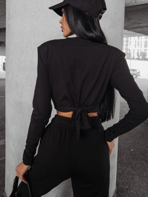 Bluzka elastyczna z marszczeniem Jona Ola Voga czarna