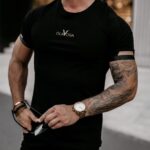 T-shirt bawełniany męski Ovg Ola Voga czarny