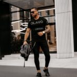 T-shirt bawełniany męski z nadrukiem Bur Ola Voga czarny