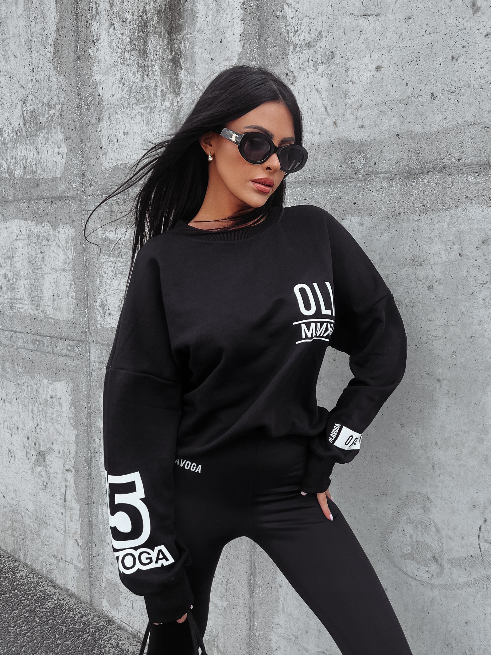 Bluza bawełniana Averil Ola Voga czarna