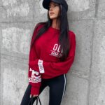 Bluza bawełniana Averil Ola Voga bordowa