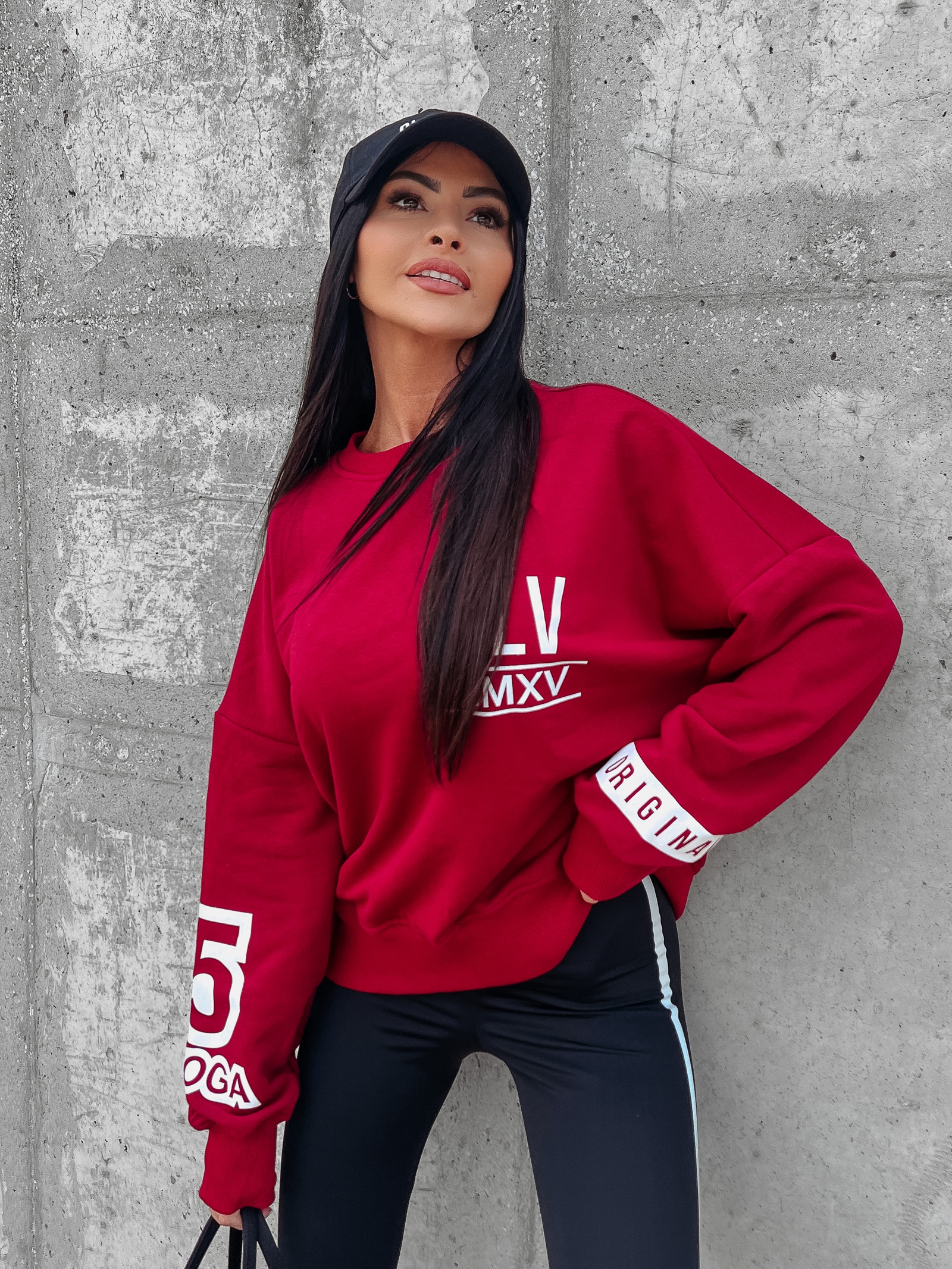 Bluza bawełniana Averil Ola Voga bordowa Bluza bawełniana Averil Ola Voga bordowa