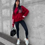 Bluza bawełniana Averil Ola Voga bordowa