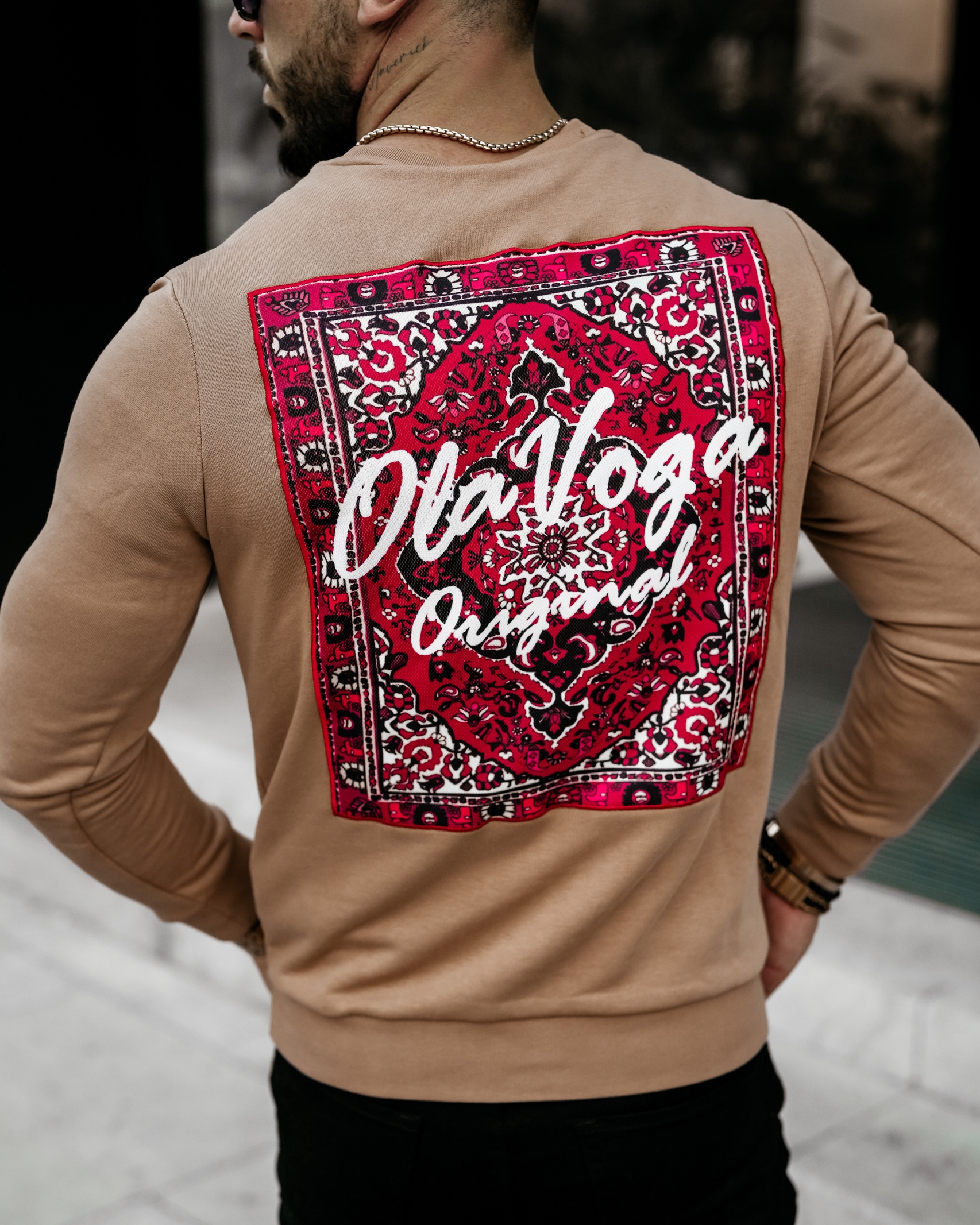 Bluzka longsleeve męska Essen Ola Voga beżowa