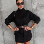 Sweter półgolf oversize Lope Ola Voga czarny