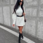 Sweter półgolf oversize Lope Ola Voga kremowy