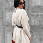 Sweter półgolf oversize Lope Ola Voga beżowy