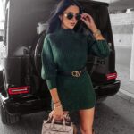 Sweter półgolf oversize Lope Ola Voga zielony