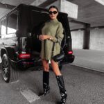 Sweter półgolf oversize Lope Ola Voga khaki
