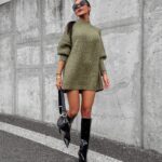 Sweter półgolf oversize Lope Ola Voga khaki