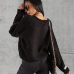 Sweter oversize Camel Ola Voga czarny