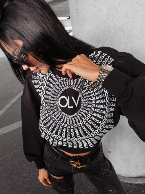 Bluza damska bawełniana logowana Tanes Ola Voga czarna