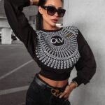 Bluza damska bawełniana logowana Tanes Ola Voga czarna