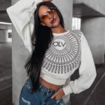 Bluza damska bawełniana logowana Tanes Ola Voga biała