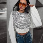 Bluza damska bawełniana logowana Tanes Ola Voga biała