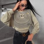 Bluza damska bawełniana logowana Tanes Ola Voga khaki