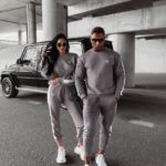 Komplet dresowy damski z lampasem Alaia Ola Voga szary