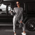 Komplet dresowy damski z lampasem Alaia Ola Voga szary