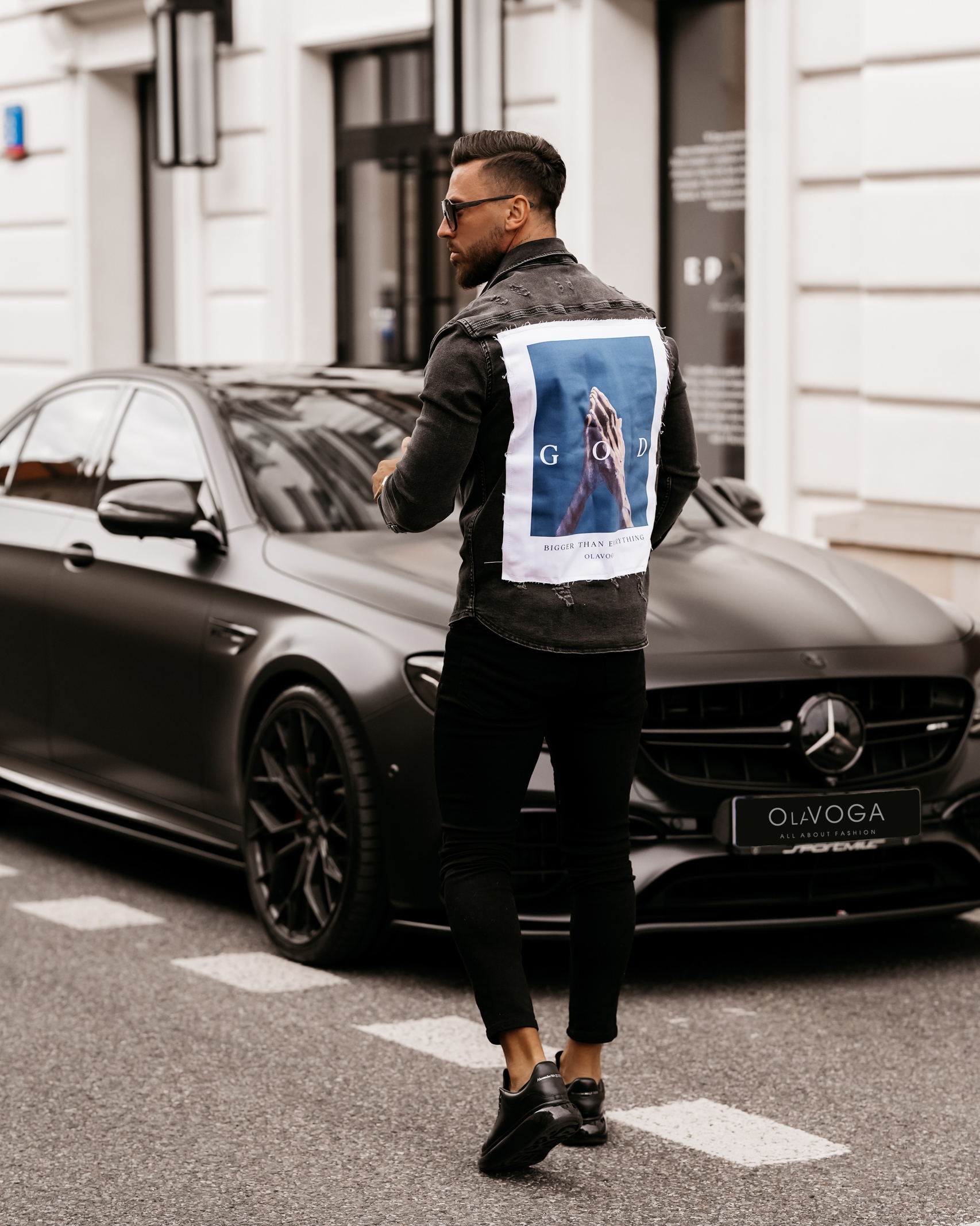 Koszula jeansowa męska regular fit Milo Ola Voga czarna