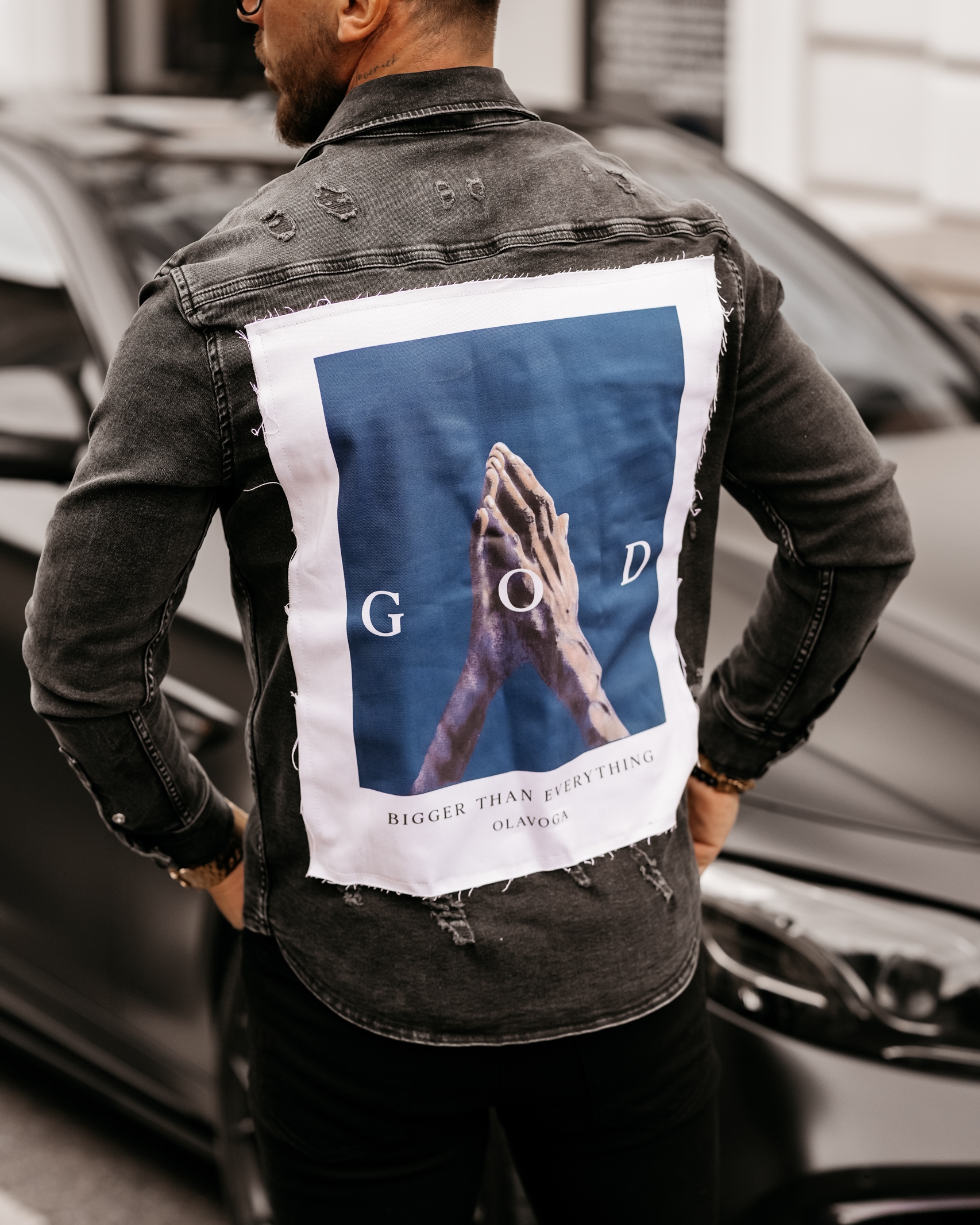 Koszula jeansowa męska regular fit Milo Ola Voga czarna