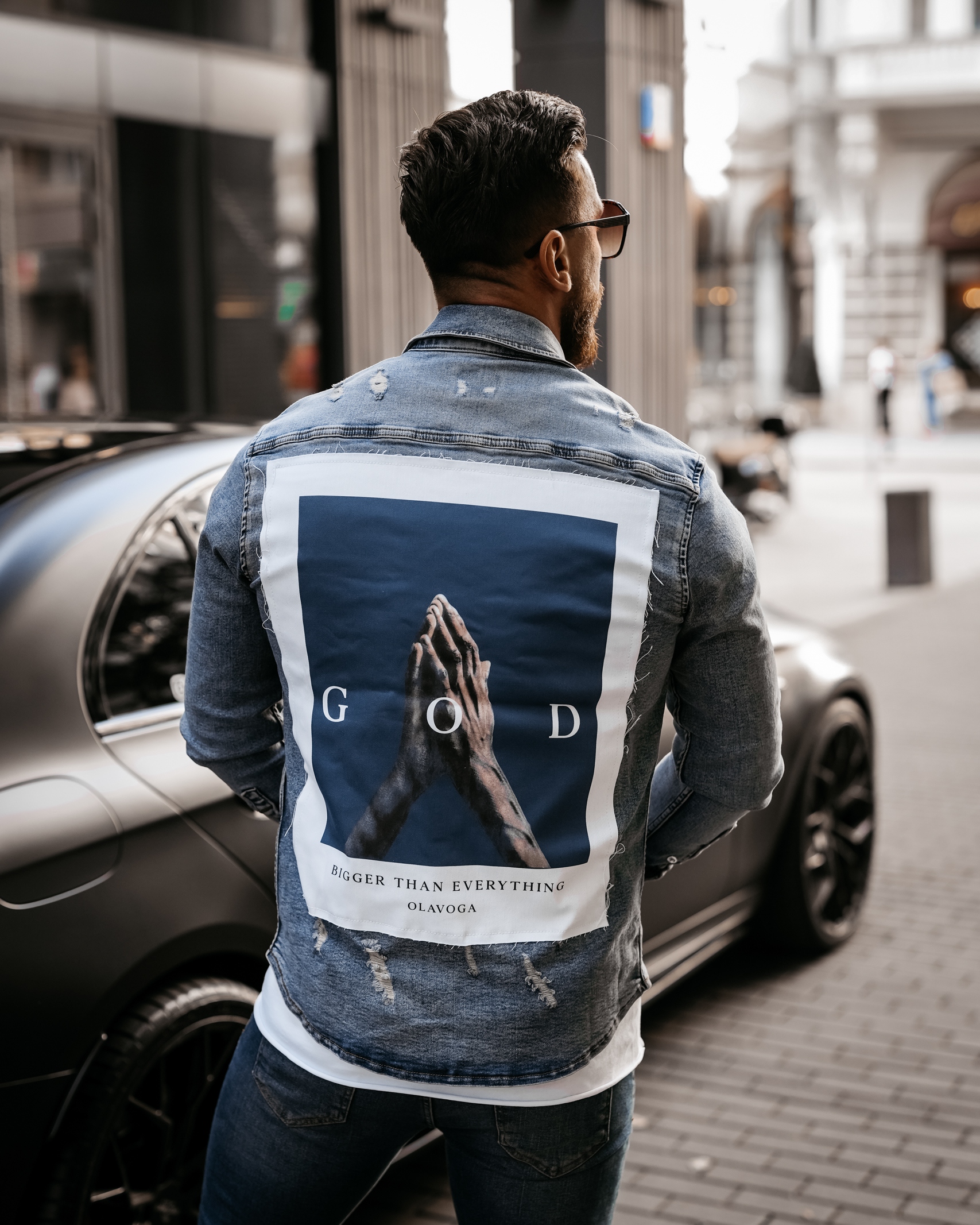 Koszula jeansowa męska regular fit Milo Ola Voga niebieska